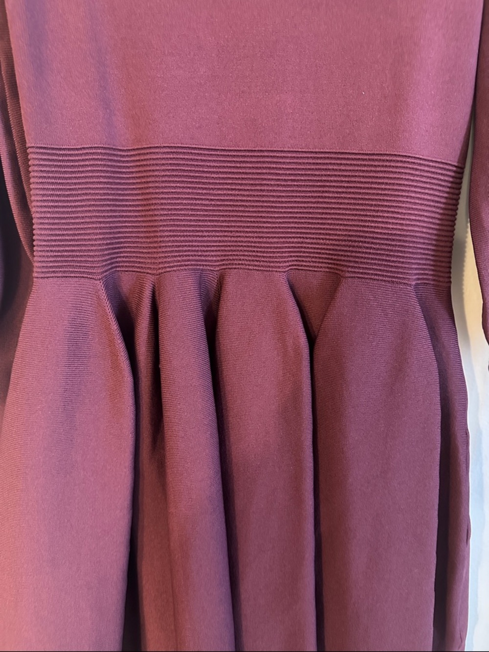 Ted Baker Burgundy High-Neck Fit & Flare Mini Dress - Picture 8 of 12